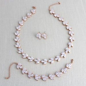Rose Gold Bridal Jewelry Set